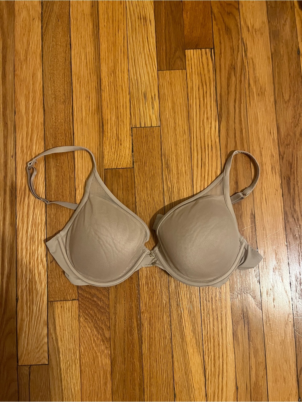 THIRDLOVE EUC 24/7 Classic Uplift Plunge Bra 34C 1/2 Nude